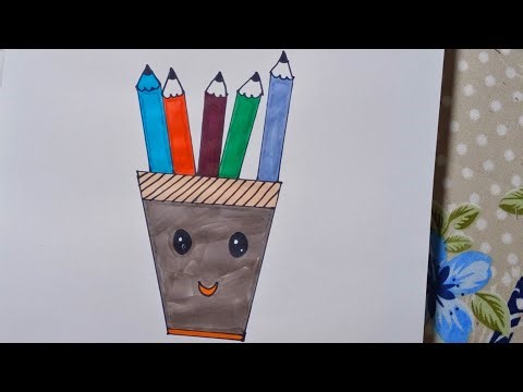 Pencil box drawing #easydrawing