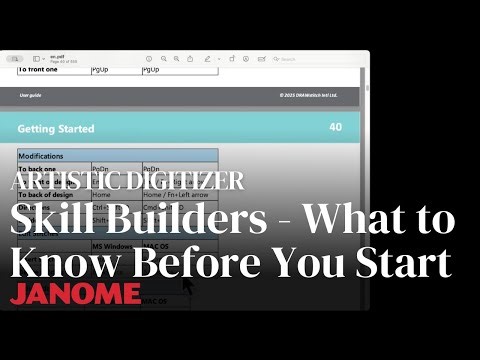 Artistic Digitizer: Skill Builders - What to Know to Get Started
