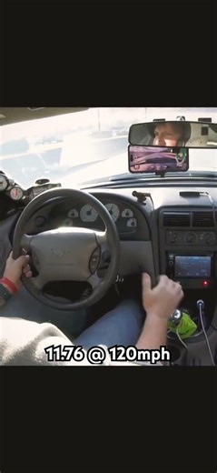 Turbo 2v 4.6 in car 1/4 mile run. #automobile #mustang #turbo #sn95 #fypシ