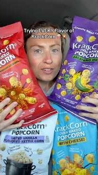 Trying EVERY Flavor of KrackCorn Popcorn 🍿💥 #popcorn #snacks #foodfind #foodreview #summer
