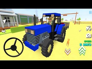 Blocky Farm Racing - Farming Simulator - Traktor Kinder Spiel
