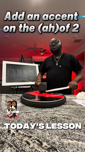 Transforming snare drum rhythms on the spot . Listen to what happens and how the rhythm changes on every rep . | James Riles III