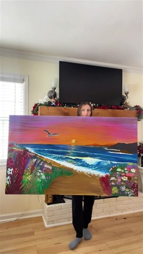 I hope this painting is enjoying its new home!! #painting #paintingreveal #paintingforsale