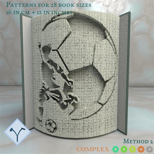 Sport Football, Soccer Player: DIY Cut & Fold Art, Book Folding Pattern and Instructions (PDF) - Etsy