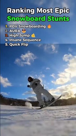 Ranking Most Epic Snowboard Stunts ❄️🔥 #shorts | POV Tricks That Don’t Look Real