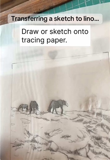 I was asked the other day how I transfer a sketch onto a piece of lino ready for carving a linocut print so I thought I would re share this video in case anyone is interested. I’ve used this method for several different types of lino and it works for me, I like that it flips my sketch for me. There are so many different ways to achieve this though that your way could be completely different, it really doesn’t matter as long as you end up with an image on the lino that you can carve. if you are t