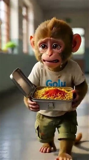 He has Good Friends and Bad Friends Ai video#funny #prank #shorts #ai #monkey #kids #viralshorts