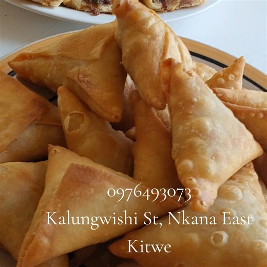 Early morning delivery.... savoury cravings sorted. Frozen samosas and sausage rolls. Available. 0076493073 Kalungwishi St, Nkana East Kitwe #Kitwe #copperbelt #snacks | The Cake Junction