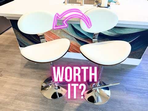 Adjustable Bar Stools Review | Swivel Counter Height Kitchen Chairs Set of 2