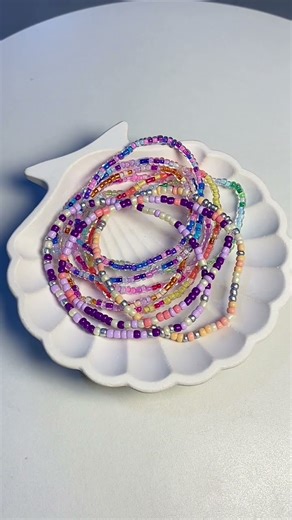 Tiny seed bead bracelet ₊⊹ #bracelet