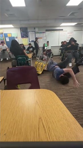 Tweaking at SCHOOL??? #funny #shorts #classroom #backflip #schoollife #stunt