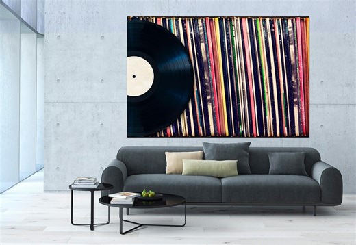 Vinyl Record Canvas Wall Art | Vintage Album Cover Print | Music Lover Decor - Etsy
