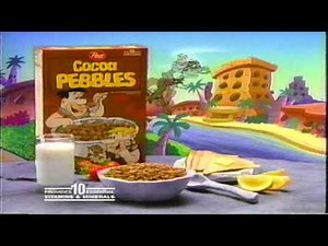 Cocoa Pebbles Cereal 90s Era Commercial w/Fred Flintstone