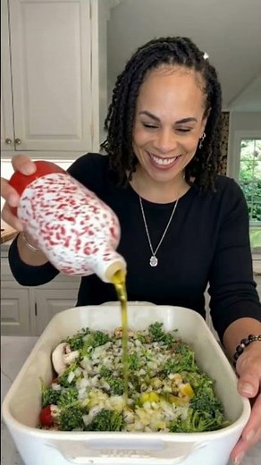 One Pan Veggie Orzo Bake Feeds Everyone #familydinner #easyrecipe