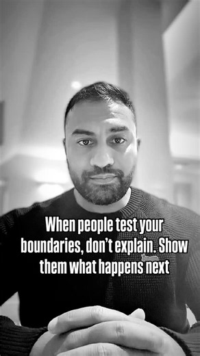 Every boundary needs two parts: the line you say and the action you take. Most people only do the first. That’s why no one takes them seriously. Next time someone tests you: 1️⃣ Say it once. 2️⃣ Repeat once. 3️⃣ Follow through — change access, not tone. That’s how you stop being a people-pleaser and start being respected. DM BOUNDARY if you’re ready to build self-respect that holds under pressure. | The Meraki Movement