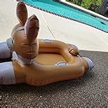 Dog Pool Float Raft, Inflatable Dog Swimming Float for Summer, Durable, Dog Water Toys, Character with Rope