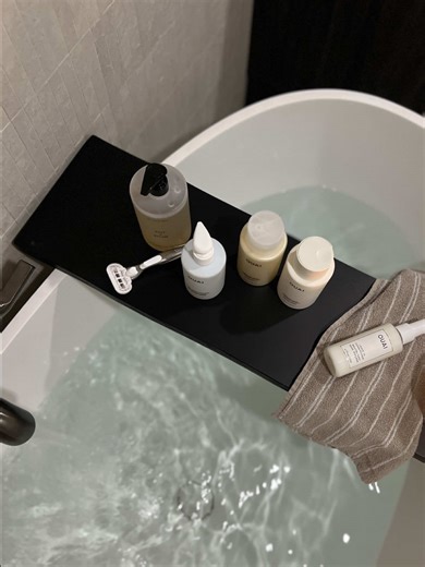 Replacing the original walk-in shower with a free standing tub in this bathroom was truly the best decision 🛁