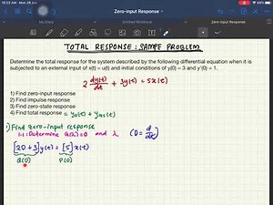 Sample Problem Solution: Total Response of LTI System