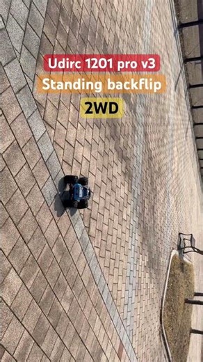 Udirc 1201pro v3 2wd standing backflip- because broken front diff#rccar #standingbackflip #backflip