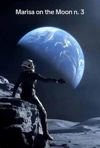 Marisa on the Moon n 3. Sometimes you have to go far to find yourself. Marisa chose the quietest place of all. #MarisaOnTheMoon #CinematicTikTok #SpaceAesthetic #WesAndersonStyle #ShortFilm Video entirely conceived and created with Al.