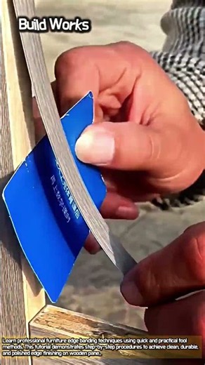 Easy Edge Banding Method for Flawless Furniture Finish #worker #process #skills #handyman #diycrafts
