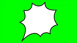 Animation collection set of thought bubble text, green screen, chatting box, message box outline cartoon illustration design. Balloon doodle style of thinking sign symbol.