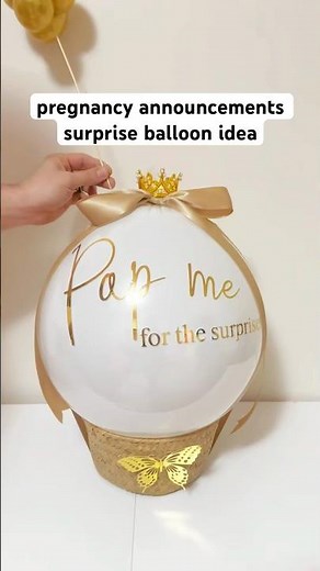 Elegant Baby Announcement Balloon | “Pop Me for the Surprise!” | Custom Gender Reveal Ideas