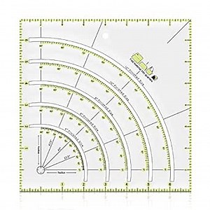 Acrylic Square Quilting Ruler - Quilting Rulers for Precision Cutting, Patchwork Crafts & DIY Decor - Easy to Use, 8.1x8.1 Transparent Square Quilt Ruler for Sewing, Measuring and Templates