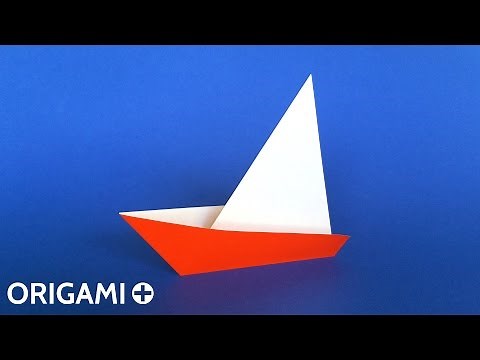 How to Make a Very Easy Origami Sailboat ⛵ Tutorial (Traditional model) Only 2 folds!