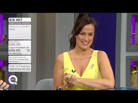 QVC UK presenter Catherine Huntley promoting jewelry 010716