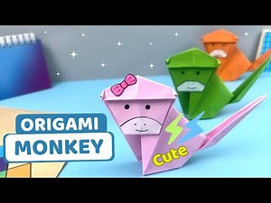 How to Make a Cute Origami Monkey 🐵 | Easy Paper Monkey Tutorial Step by Step