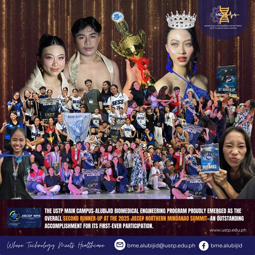 𝐓𝐡𝐞 𝐔𝐒𝐓𝐏 𝐌𝐚𝐢𝐧 𝐂𝐚𝐦𝐩𝐮𝐬–𝐀𝐥𝐮𝐛𝐢𝐣𝐢𝐝 𝐁𝐢𝐨𝐦𝐞𝐝𝐢𝐜𝐚𝐥 𝐄𝐧𝐠𝐢𝐧𝐞𝐞𝐫𝐢𝐧𝐠 𝐏𝐫𝐨𝐠𝐫𝐚𝐦 𝐩𝐫𝐨𝐮𝐝𝐥𝐲 𝐞𝐦𝐞𝐫𝐠𝐞𝐝 𝐚𝐬 𝐭𝐡𝐞 𝐎𝐯𝐞𝐫𝐚𝐥𝐥 𝐒𝐞𝐜𝐨𝐧𝐝 𝐑𝐮𝐧𝐧𝐞𝐫-𝐔𝐩 𝐚𝐭 𝐭𝐡𝐞 2025 𝐉𝐈𝐄𝐂𝐄𝐏 𝐍𝐨𝐫𝐭𝐡𝐞𝐫𝐧 𝐌𝐢𝐧𝐝𝐚𝐧𝐚𝐨 𝐒𝐮𝐦𝐦𝐢𝐭—𝐚𝐧 𝐨𝐮𝐭𝐬𝐭𝐚𝐧𝐝𝐢𝐧𝐠 𝐚𝐜𝐜𝐨𝐦𝐩𝐥𝐢𝐬𝐡𝐦𝐞𝐧𝐭 𝐟𝐨𝐫 𝐢𝐭𝐬 𝐟𝐢𝐫𝐬𝐭-𝐞𝐯𝐞𝐫 𝐩𝐚𝐫𝐭𝐢𝐜𝐢𝐩𝐚𝐭𝐢𝐨𝐧. A remarkable chapter has unfolded for the Biomedical Engineering Student Society (BESS) as they joined