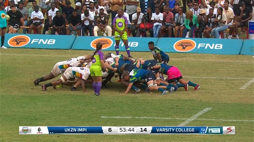 🎦 WATCH highlights of the KZN derby where FNB Varsity Shield newcomers Varsity College Rugby Club beat rivals the FNB UKZN IMPI 28-6 to stay unbeaten after three matches. #RugbyThatRocks | Varsity Cup