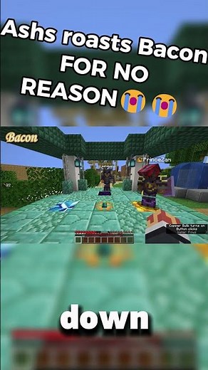 WHY IS ASHSWAG ROASTING BACONWAFFLES LMAO #ashswag #minecraft #princezam