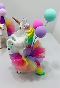 Rainbow Unicorn Fairy Cake Topper: Whimsical Party Decoration - Etsy