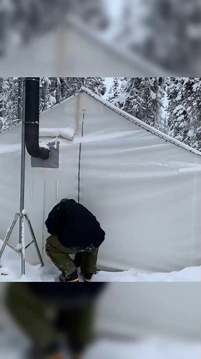 -38 Extreme Cold Winter Camping In A Hot Love Shack 01 #bushcraft #camp #camping #survival #shelter #wildlife #outdoors #outdoor #viral #fyp #foryou | Camping Life