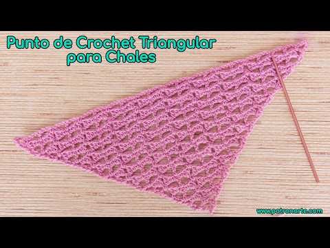 Punto para Chal Triangular a Crochet: ¡Teje un Chal Calado Original con el Punto Pajarita!