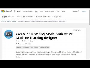 Create a Clustering Model with Azure Machine Learning designer