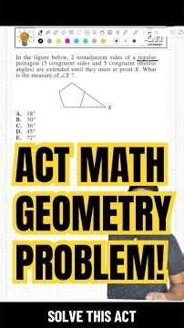 Solve this ACT MATH geometry problem #actmath #satmath #act #actprep #geometry