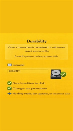 Durability in SQL #exam #databaseconcepts #databaseconcepts #computerscience #sql #reels #2026