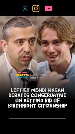 15K views · 20 reactions | Leftist Mehdi Hasan debates conservative on getting rid of birthright citizenship. Who did you agree with most? #debate #citizenship #immigration #america #hazardboys | Hazardboysmedia | Facebook