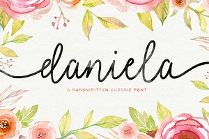 Daniela Script, a Script Font by Seniors