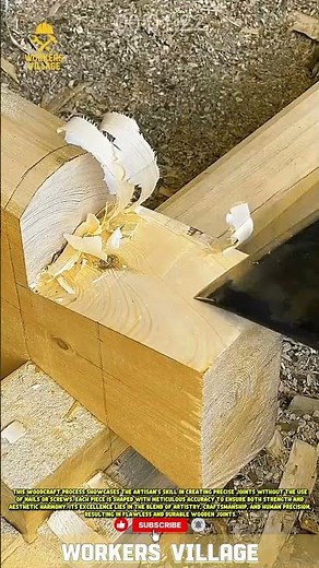 **The Precision of Traditional Japanese Woodworking** 🎋 #workersvillage #craftsmanship #carpentry