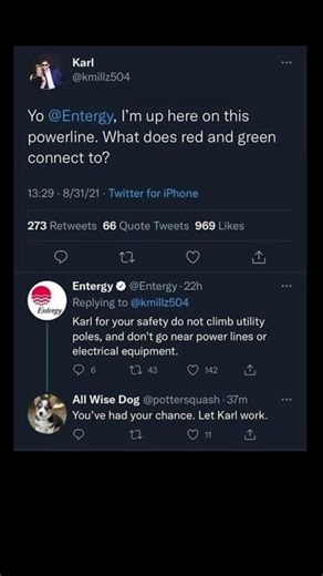 let karl work on the power lines | Subscribe for more #motivation 😊👍