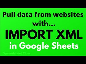 Pull data from websites in Google Sheets with IMPORTXML function | Web scraping (Stock prices)