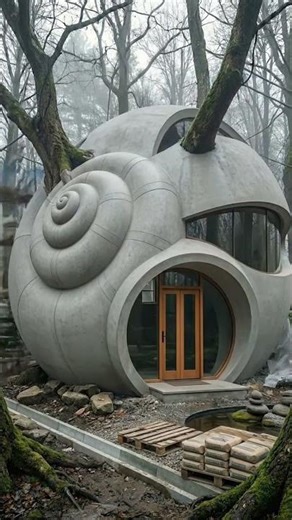 Abandoned Snail Shell House Rebuilt Into a Luxury Home