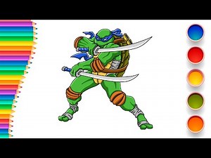 How to Draw Leonardo from Teenage Mutant Ninja Turtles