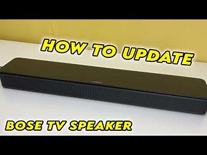 How to Update Your Bose TV Speaker Soundbar