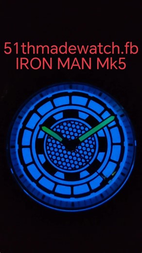 51thmadewatch IRON MAN IRONMAN Mk5 Mk V Tony Stark Avengers Arc Reactor Marvel Mechanical Watch