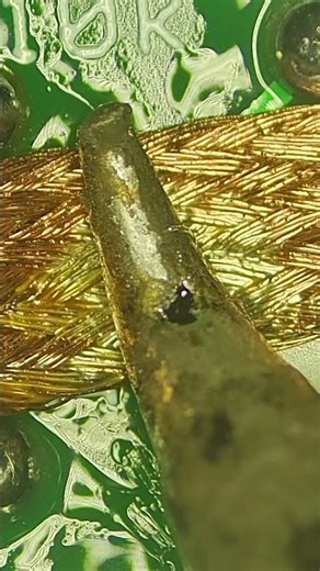 Using #desoldering #braid to remove extra #solder #electronics #diy #ASMR #soldering